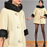 vintage 1960s wool coat with mink trim