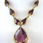 vintage art nouveau amethyst necklace