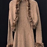 vintage givenchy fur trimmed sweater dress