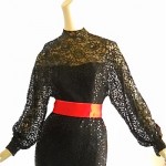 vintage 1970s mollie parnis lace sequin evening gown