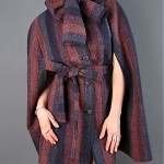 vintage 1970s belted wool cape