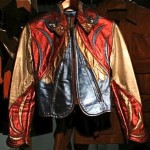 vintage east west metallic leather jacket