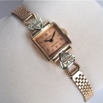 vintage 1940s gruen gold and diamond watch