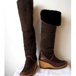 vintage charles jourdan suede shearling boots