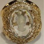 vintage whiting and davis cameo cuff bracelet