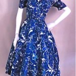 vintage 1950s floral dress