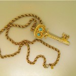 vintage kenneth jay lane key necklace