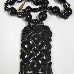 vintage onyx pendant necklace