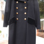 vintage christian dior wool and velvet coat
