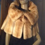 vintage suede and fur cape