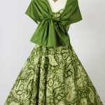 vintage 1950s party dress with shawl