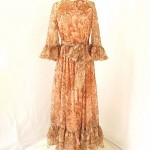 vintage 1960s floral boho maxi dress