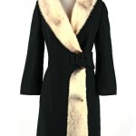 vintage new old stock wool and mink coat