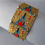 vintage art deco speidel enamel bracelet