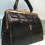 vintage gladstone leather handbag