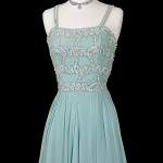 vintage 1950s beaded chiffon goddess gown