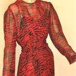 vintage 1970s halston silk chiffon dress