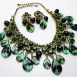 vintage juliana necklace and earrings