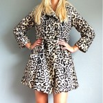 vintage 1960 faux leopard coat