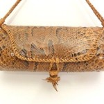 vintage 1940s python handbag