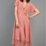 vintage 1970s crochet dress