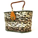 vintage lucite leopard handbag