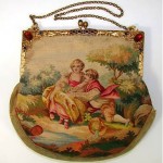 antique french aubusson handbag