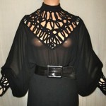 vintage sheer cut-out blouse