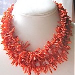 vintage 1940s coral necklace