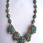 vintage christian dior faux turquoise necklace