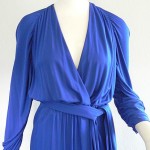 vintage 1970s halston silk wrap dress
