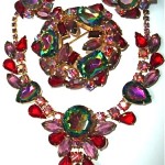 vintage juliana necklace and brooch