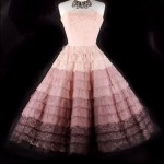 vintage 1950s ombre lace tier prom gown