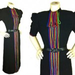 vintage 1940s ribbon dress