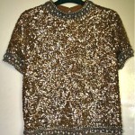 vintage 1960s sequin and bead top