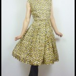 vintage 1950s spotted dress