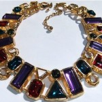 vintage trifari rhinestone collar necklace