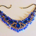 vintage juliana blue necklace