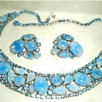 vintage juliana moonstone necklace and earrings
