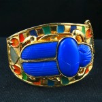 vintage thomas fattorini 1970s egyptian revival scarab bracelet