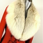 vintage 1960s wool suit with fox fur collar