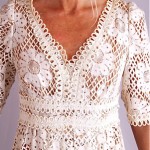 vintage 1970s white lace floral maxi dress