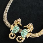 vintage seahorse necklace
