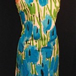 vintage 1960s vera tulip print sheath dress