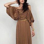 vintage 1970s jersey evening gown