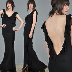 vintage 1980s 30s-inspired evening gown
