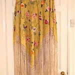vintage 1920s embroidered piano shawl