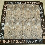 vintage liberty peacock print silk scarf