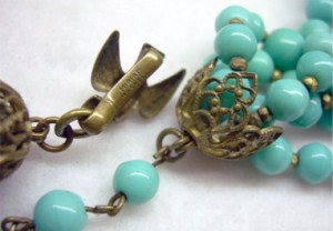 vintage 1950s miriam haskell necklace dove clasp