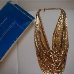 vintage whiting and davis mesh bib necklace